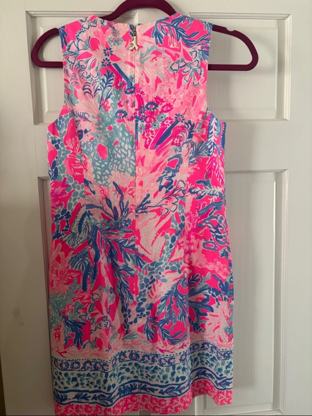 Lilly Pulitzer Pink and Blue Floral Shift Dress - Picture 6 of 12
